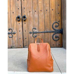 Ivan Troy Sama Brown Women's Italian Leather Shoulder Bag Outdoor Backpack